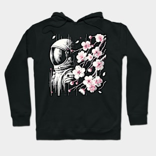 Kawaii Astronaut Outer Space Japanese Sakura Funny Space Hoodie